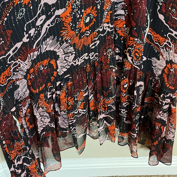 A.L.C. Bardot Maxi Floral Metallic Dress - Picture 7 of 10